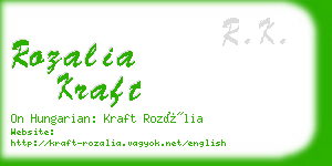 rozalia kraft business card